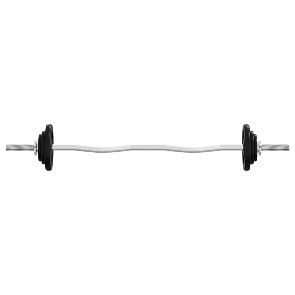 Set Bilanciere e Manubri con Dischi 90 kg in Ghisa