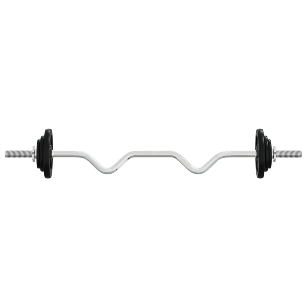 Set Bilanciere e Manubri con Dischi 90 kg in Ghisa