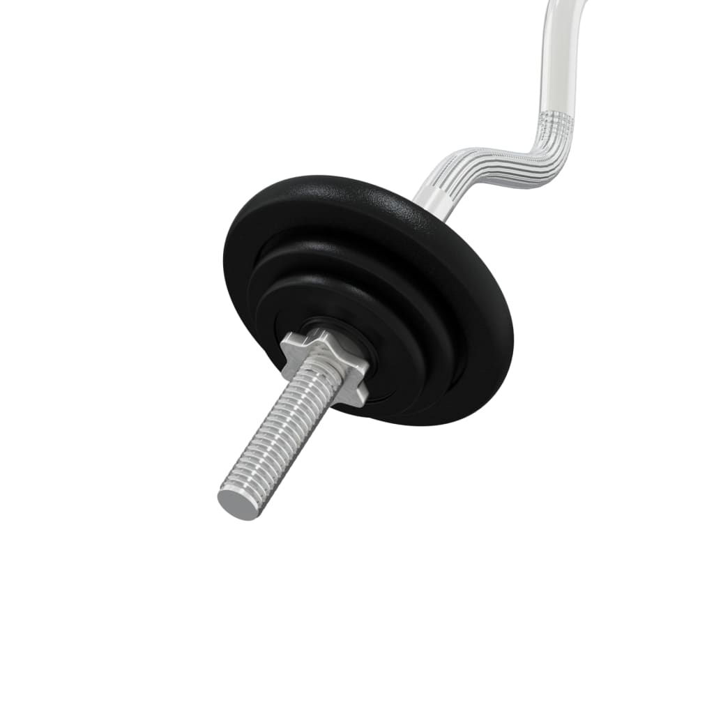 Set Bilanciere e Manubri con Dischi 90 kg in Ghisa