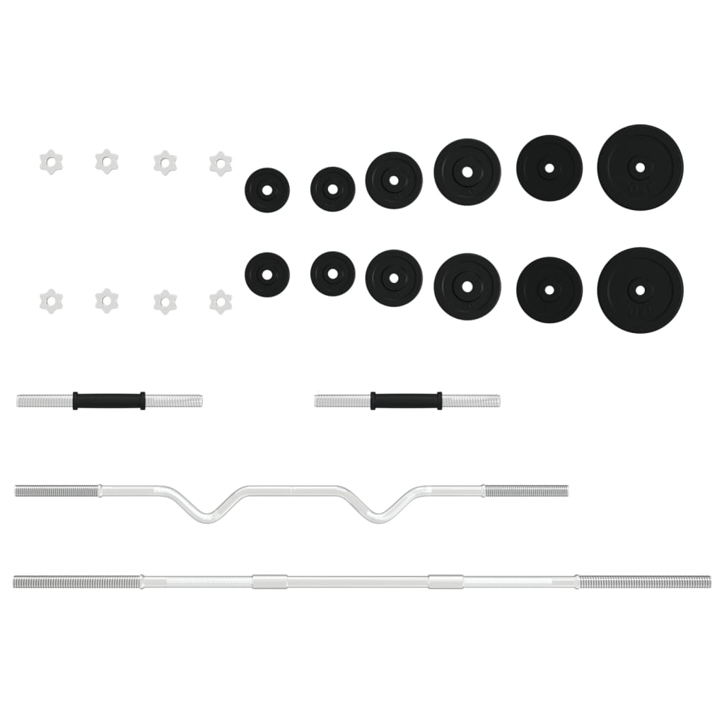 Set Bilanciere e Manubri con Dischi 60 kg in Ghisa