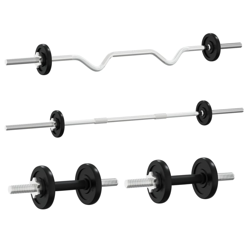 Set Bilanciere e Manubri con Dischi 60 kg in Ghisa