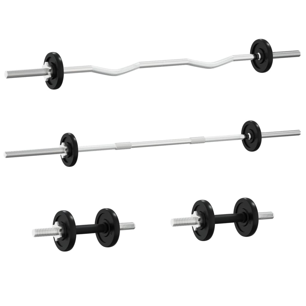 Set Bilanciere e Manubri con Dischi 120 kg in Ghisa