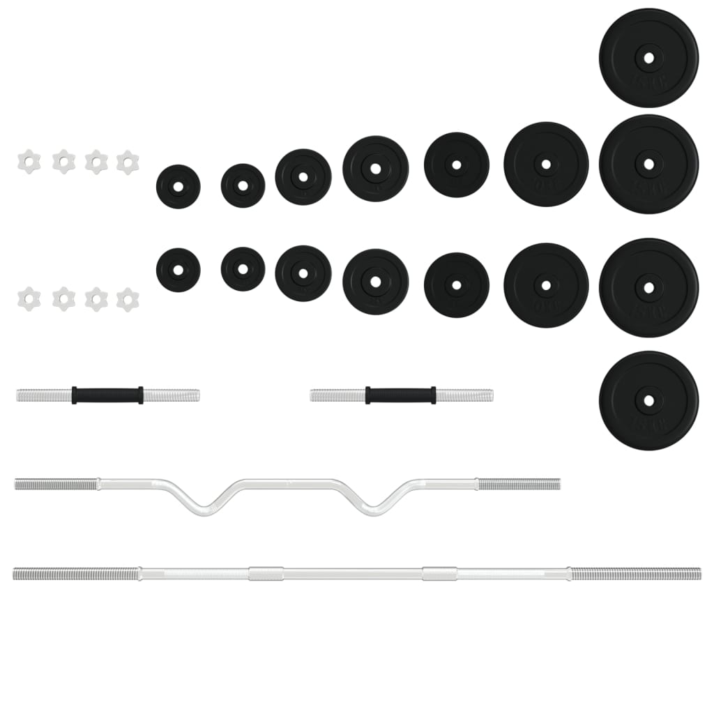 Set Bilanciere e Manubri con Dischi 120 kg in Ghisa