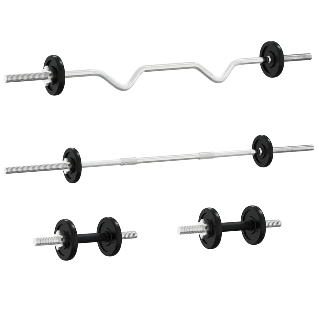 Set Bilanciere e Manubri con Dischi 120 kg in Ghisa