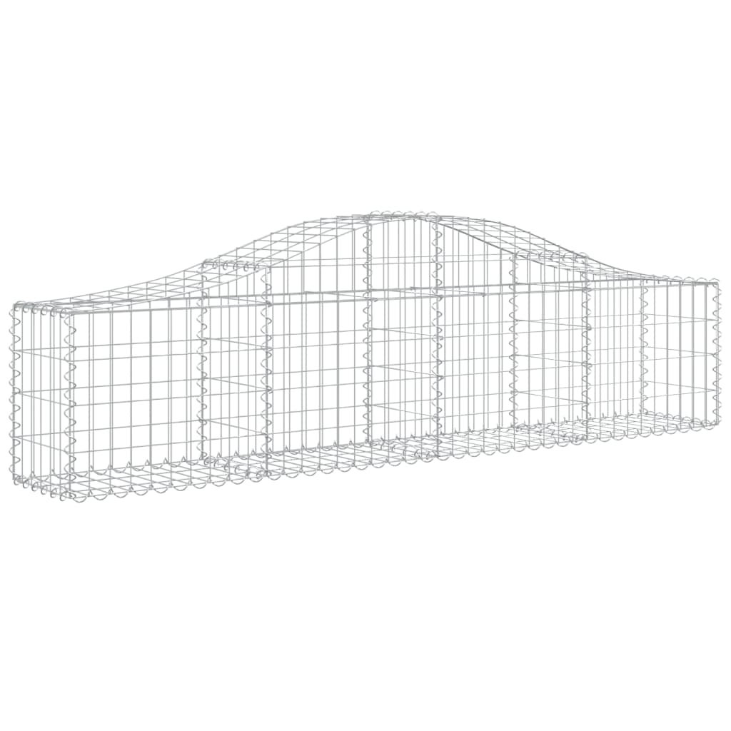Cesti Gabbioni ad Arco 5 pz 200x30x40/60 cm Ferro Zincato