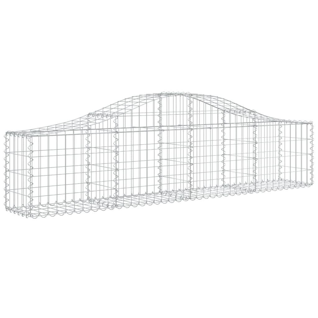 Cesti Gabbioni ad Arco 30 pz 200x30x40/60 cm Ferro Zincato