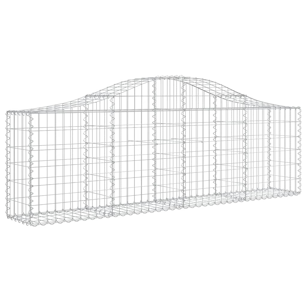 Cesti Gabbioni ad Arco 10 pz 200x30x60/80 cm Ferro Zincato