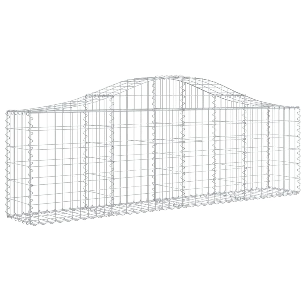 Cesti Gabbioni ad Arco 30 pz 200x30x60/80 cm Ferro Zincato