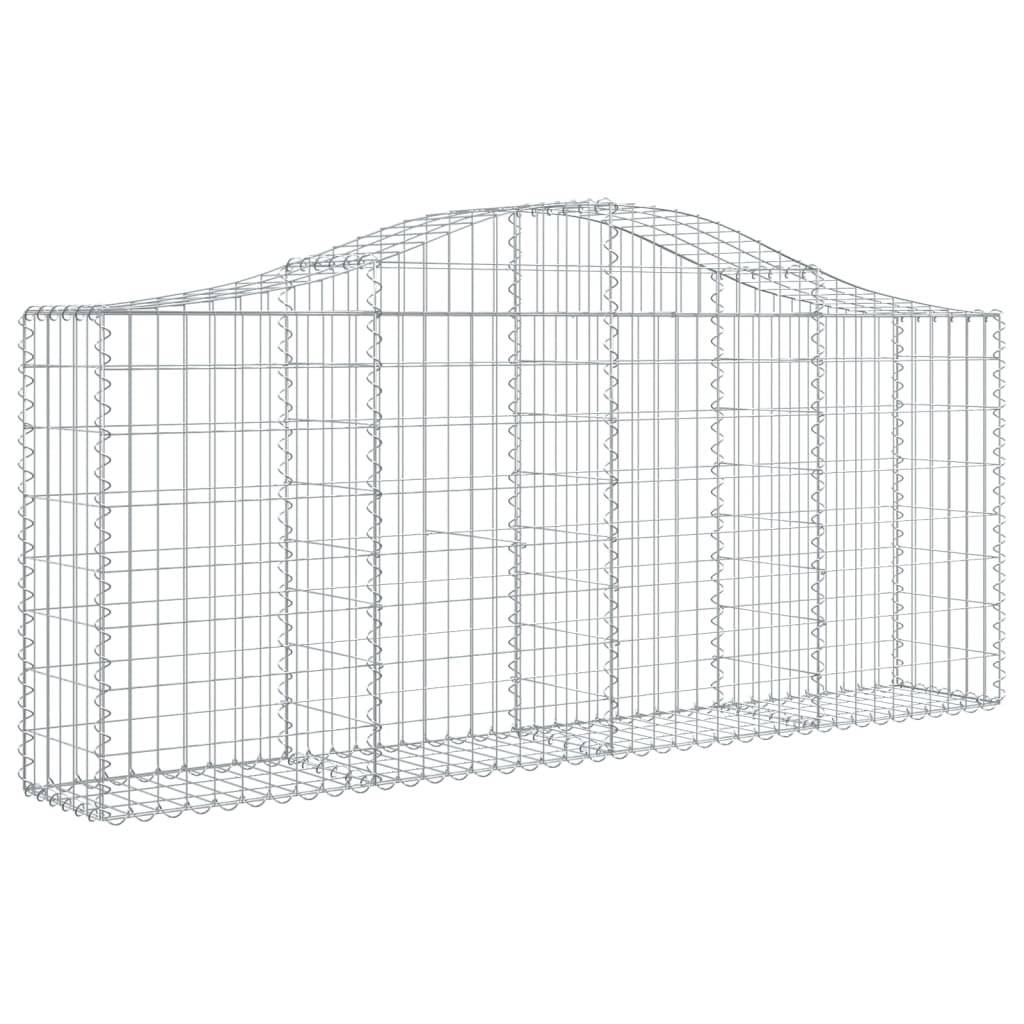 Cesti Gabbioni ad Arco 5 pz 200x30x80/100 cm Ferro Zincato