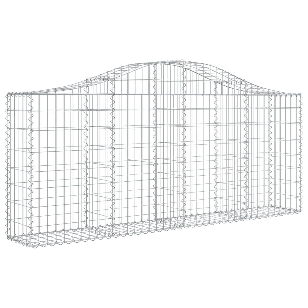 Cesti Gabbioni ad Arco 6 pz 200x30x80/100 cm Ferro Zincato