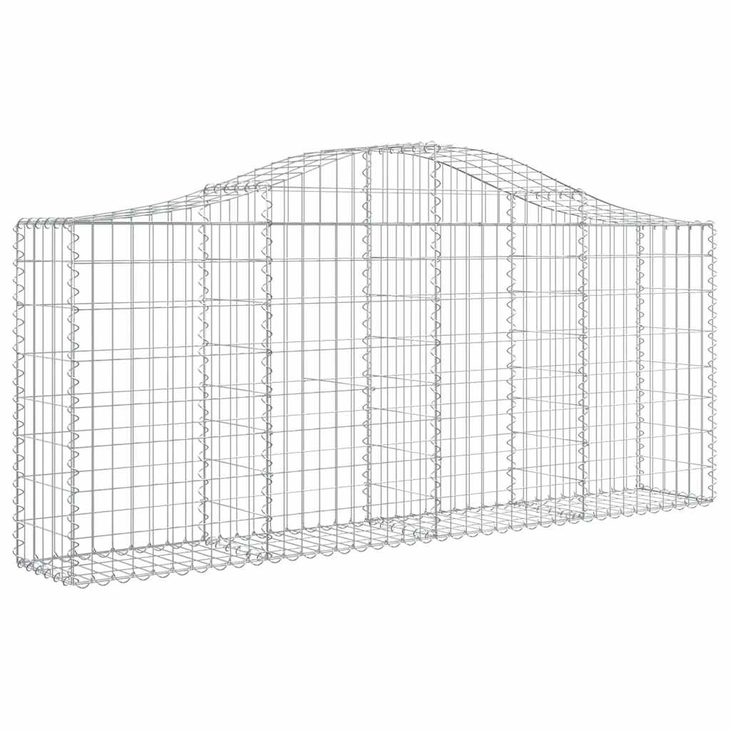 Cesti Gabbioni ad Arco 8 pz 200x30x80/100 cm Ferro Zincato
