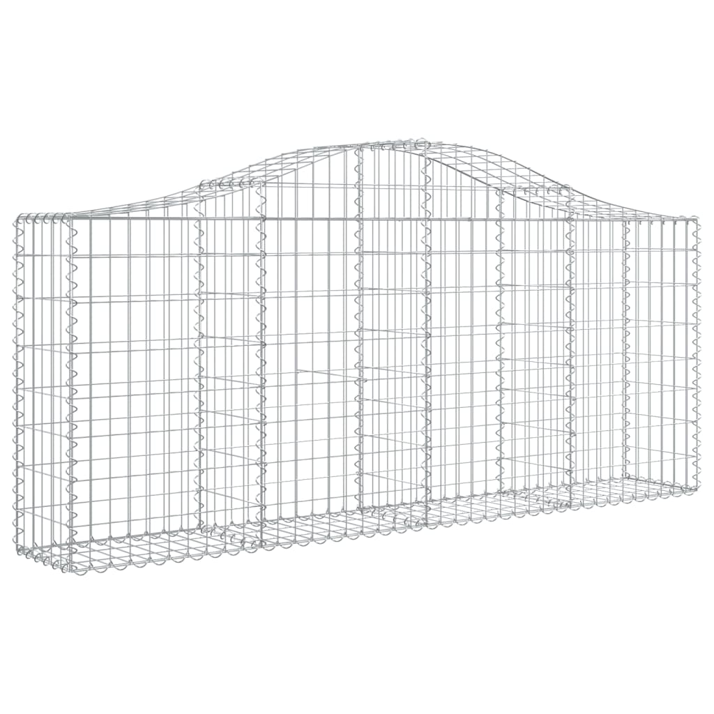 Cesti Gabbioni ad Arco 10 pz 200x30x80/100 cm Ferro Zincato
