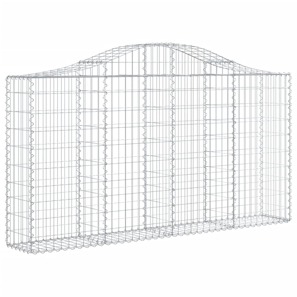 Cesti Gabbioni ad Arco 4 pz 200x30x100/120 cm Ferro Zincato