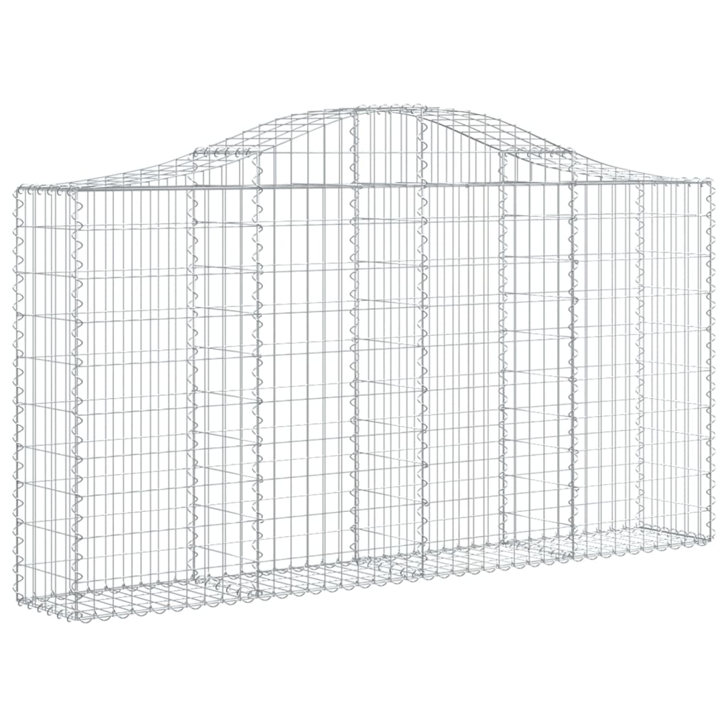 Cesti Gabbioni ad Arco 9 pz 200x30x100/120 cm Ferro Zincato