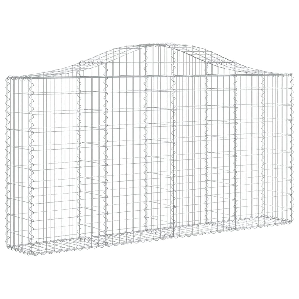 Cesti Gabbioni ad Arco 11 pz 200x30x100/120 cm Ferro Zincato