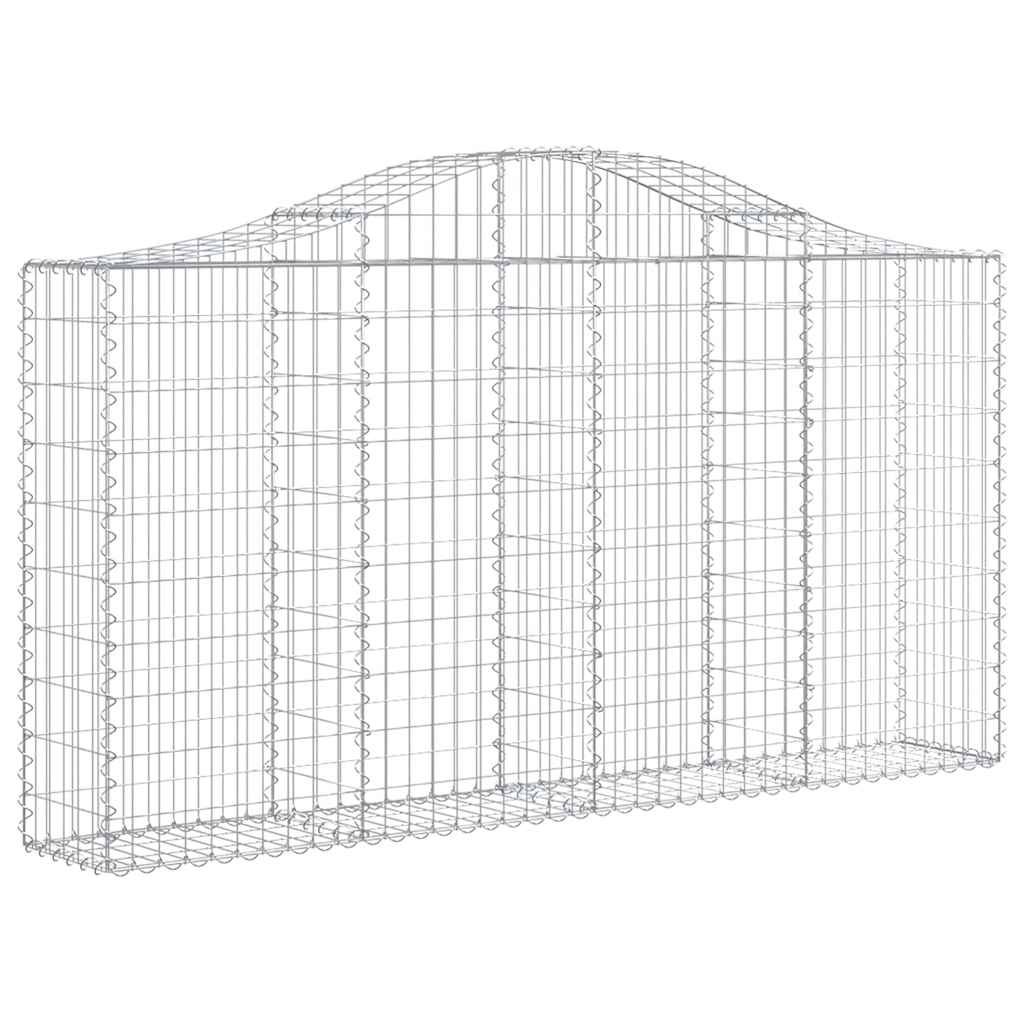 Cesti Gabbioni ad Arco 12 pz 200x30x100/120 cm Ferro Zincato