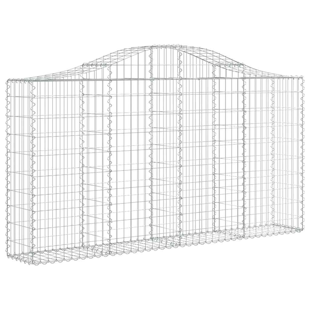Cesti Gabbioni ad Arco 18 pz 200x30x100/120 cm Ferro Zincato