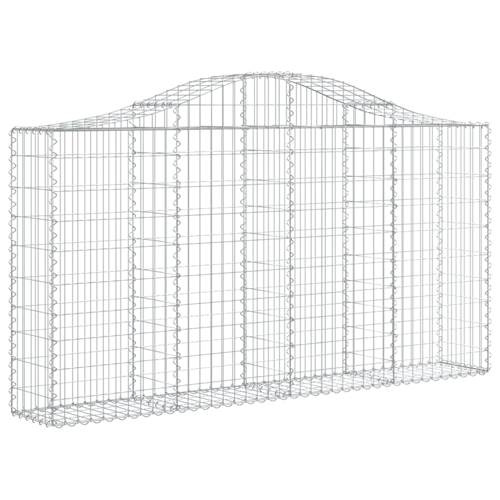 Cesti Gabbioni ad Arco 30 pz 200x30x100/120 cm Ferro Zincato