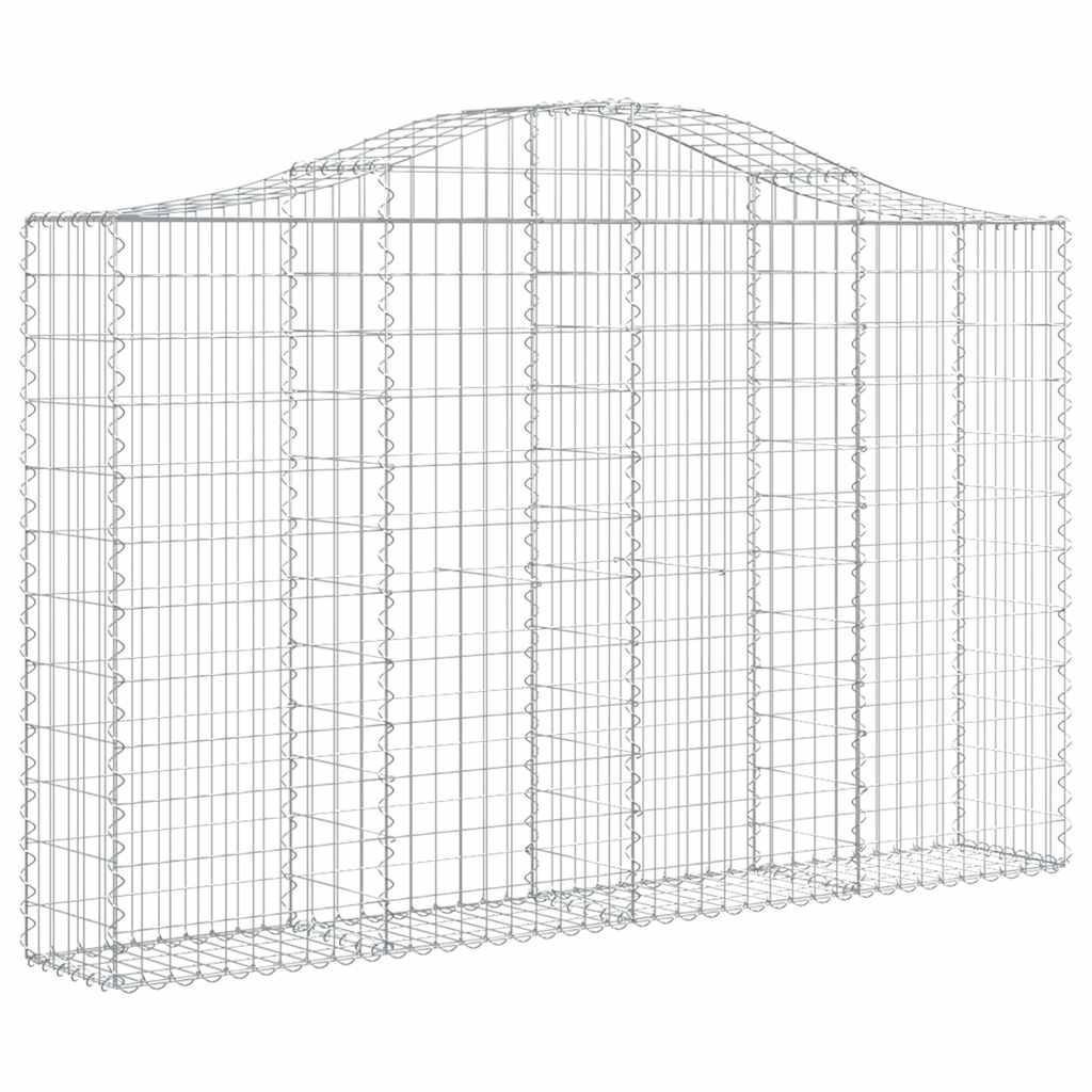 Cesti Gabbioni ad Arco 2 pz 200x30x120/140 cm Ferro Zincato