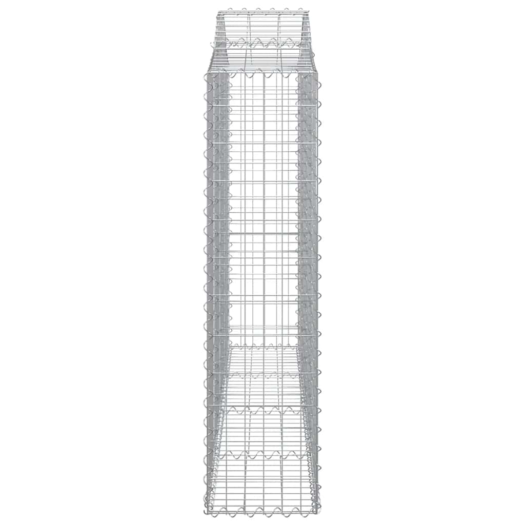 Cesti Gabbioni ad Arco 2 pz 200x30x120/140 cm Ferro Zincato