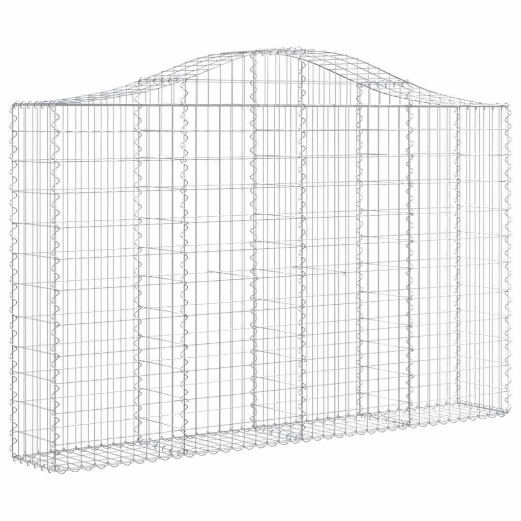 Cesti Gabbioni ad Arco 3 pz 200x30x120/140 cm Ferro Zincato