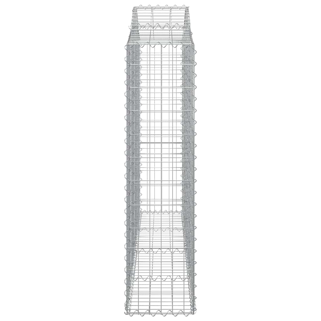Cesti Gabbioni ad Arco 3 pz 200x30x120/140 cm Ferro Zincato