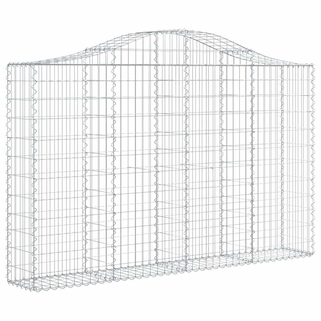 Cesti Gabbioni ad Arco 6 pz 200x30x120/140 cm Ferro Zincato