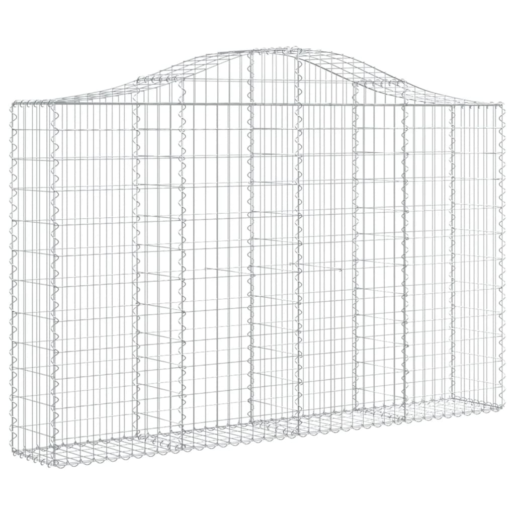 Cesti Gabbioni ad Arco 7 pz 200x30x120/140 cm Ferro Zincato