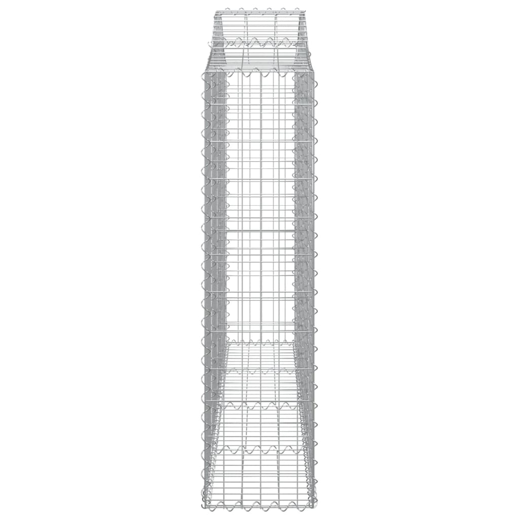 Cesti Gabbioni ad Arco 7 pz 200x30x120/140 cm Ferro Zincato