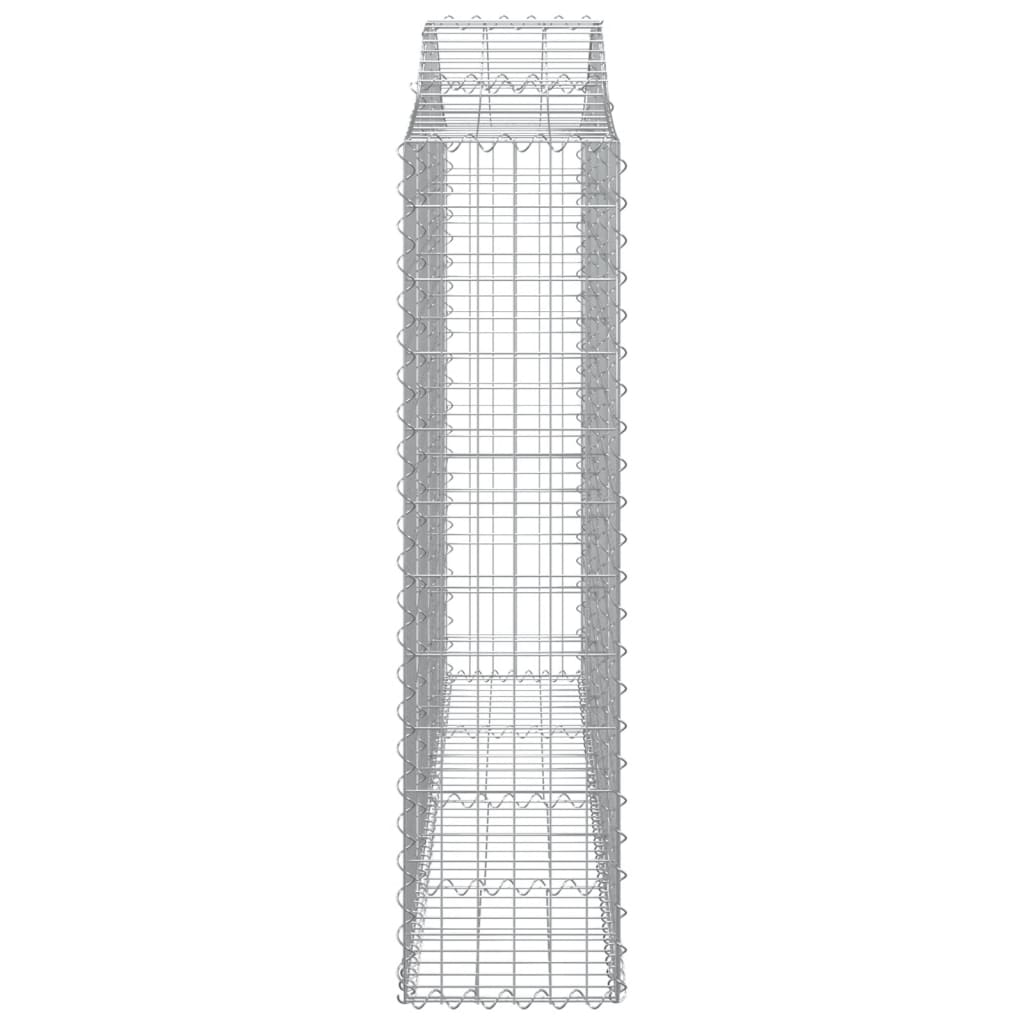 Cesti Gabbioni ad Arco 8 pz 200x30x120/140 cm Ferro Zincato