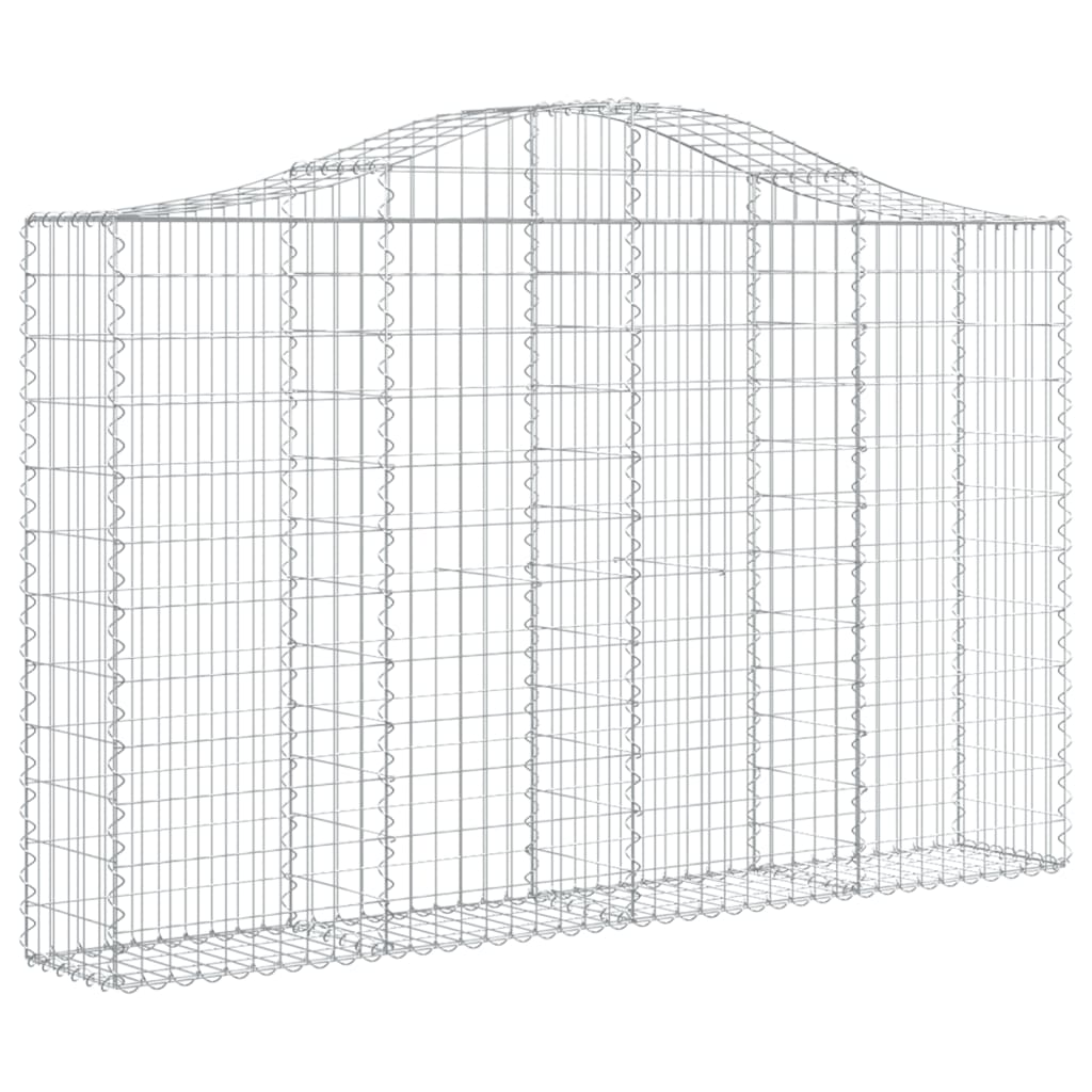 Cesti Gabbioni ad Arco 11 pz 200x30x120/140 cm Ferro Zincato