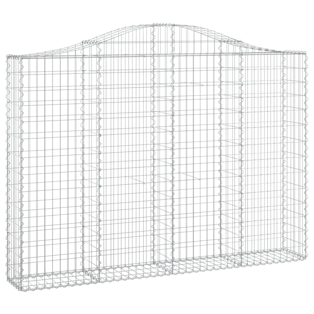 Cesti Gabbioni ad Arco 9 pz 200x30x140/160 cm Ferro Zincato