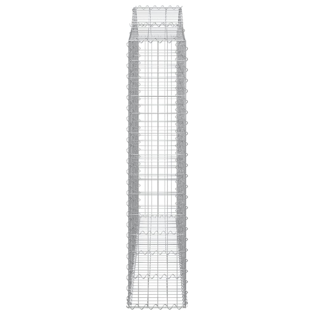 Cesti Gabbioni ad Arco 25 pz 200x30x140/160 cm Ferro Zincato