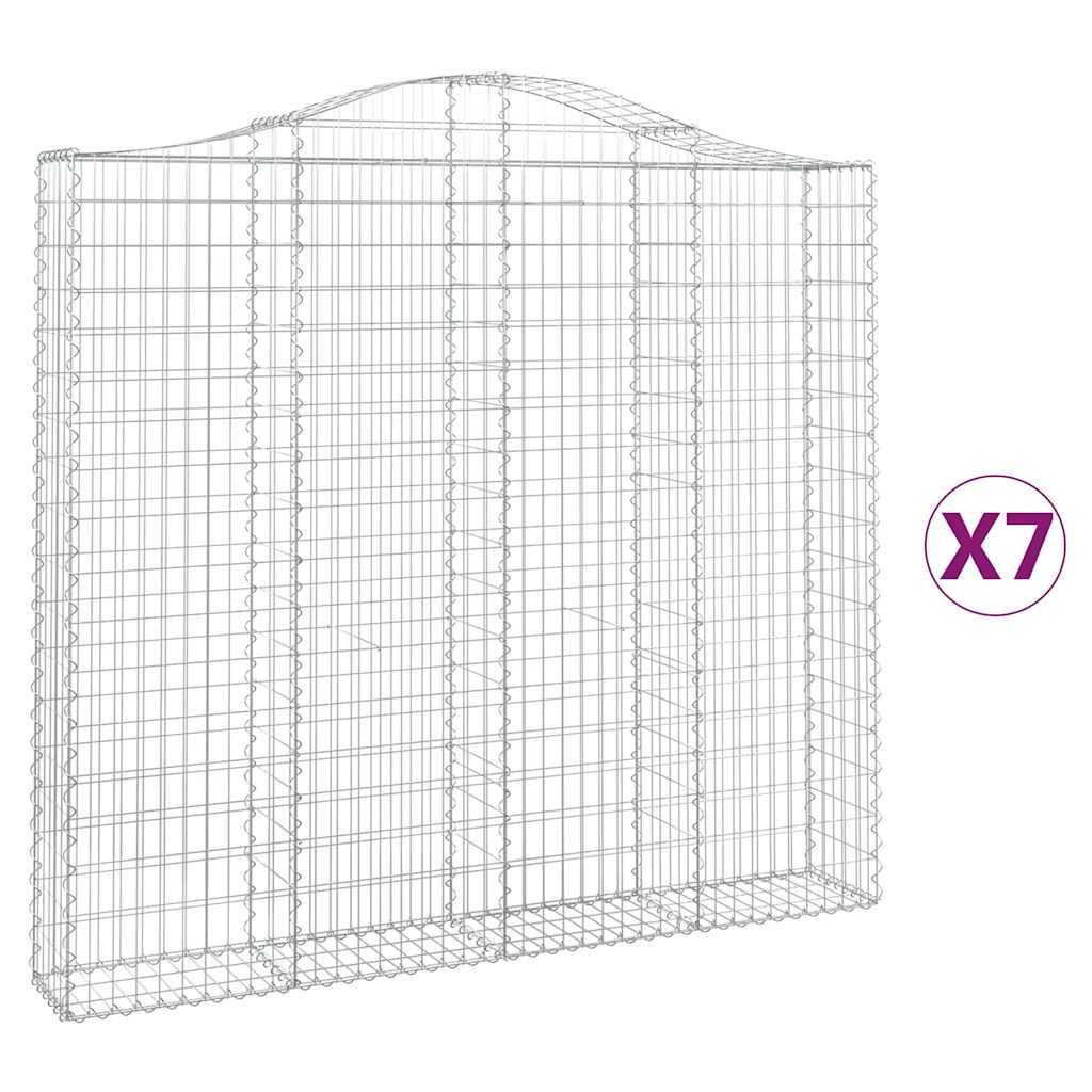 Cesti Gabbioni ad Arco 7 pz 200x30x180/200 cm Ferro Zincato