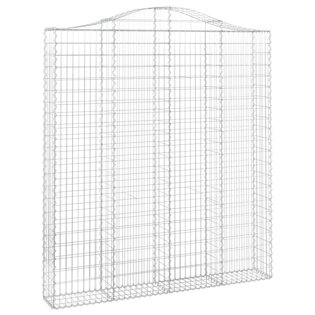 Cesti Gabbioni ad Arco 15 pz 200x30x220/240 cm Ferro Zincato