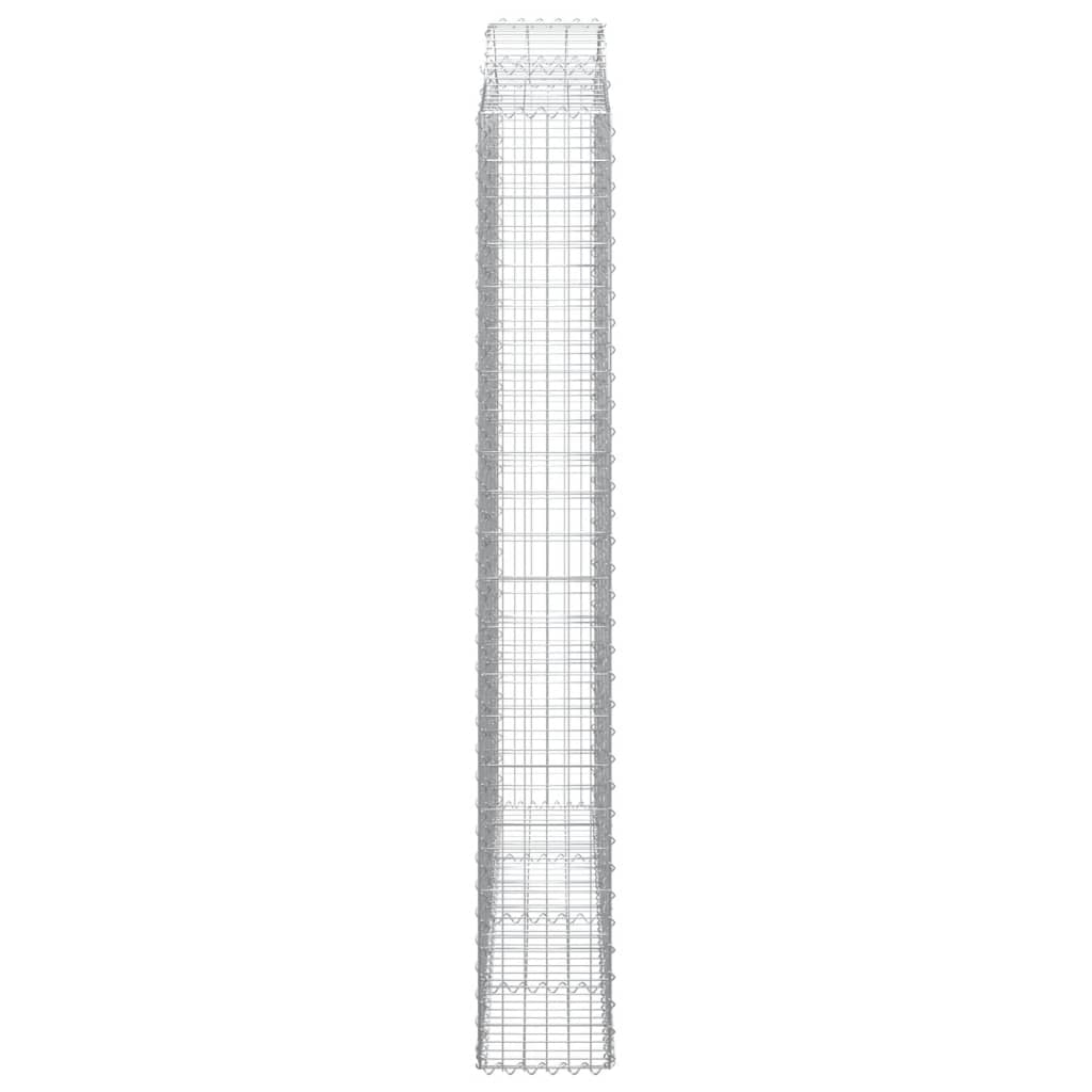 Cesti Gabbioni ad Arco 15 pz 200x30x220/240 cm Ferro Zincato