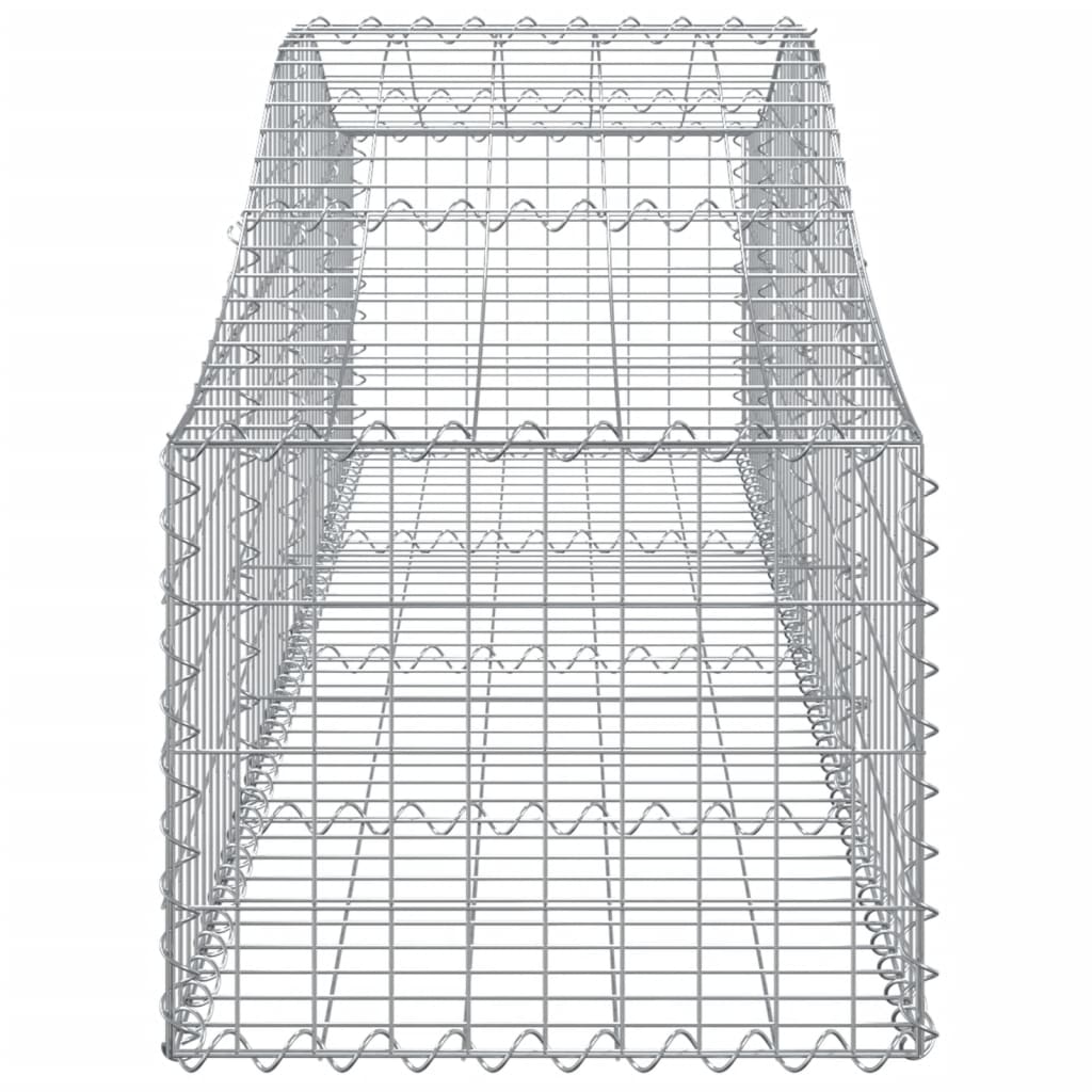 Cesti Gabbioni ad Arco 5 pz 200x50x40/60 cm Ferro Zincato