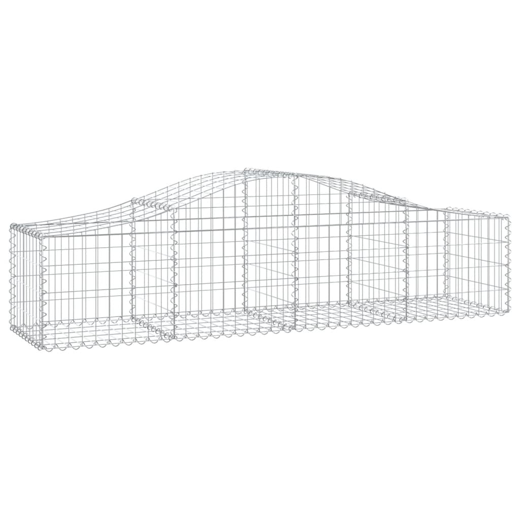 Cesti Gabbioni ad Arco 9 pz 200x50x40/60 cm Ferro Zincato