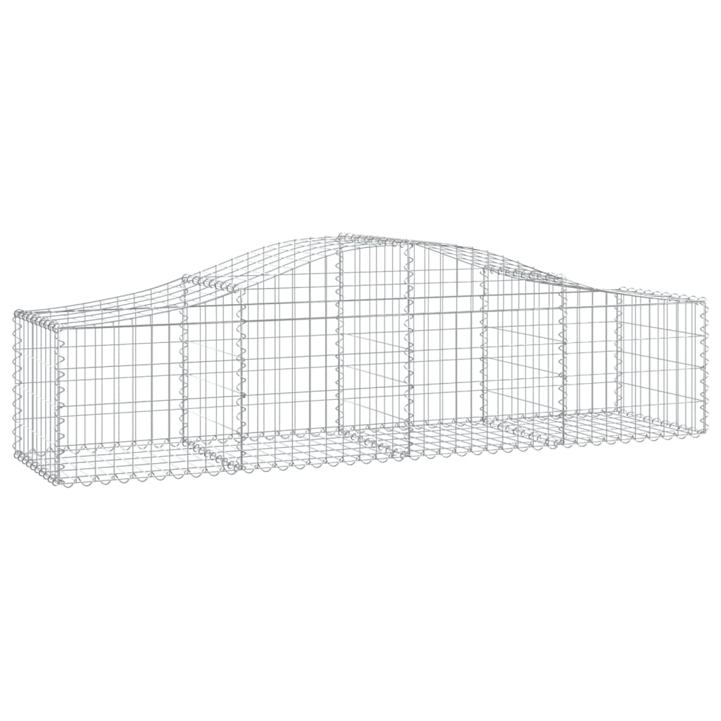 Cesti Gabbioni ad Arco 10 pz 200x50x40/60 cm Ferro Zincato