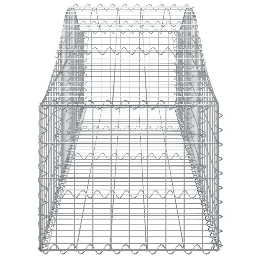 Cesti Gabbioni ad Arco 12 pz 200x50x40/60 cm Ferro Zincato
