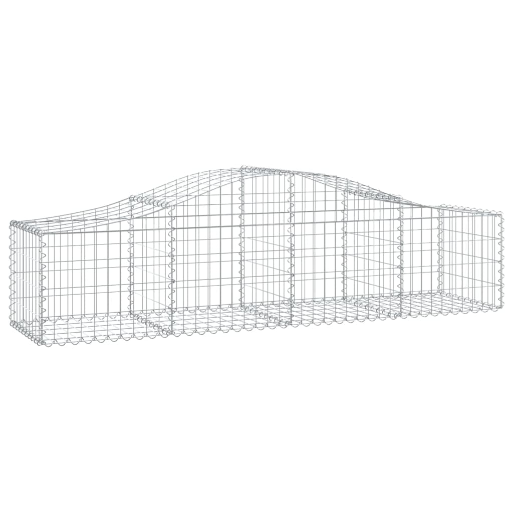 Cesti Gabbioni ad Arco 25 pz 200x50x40/60 cm Ferro Zincato