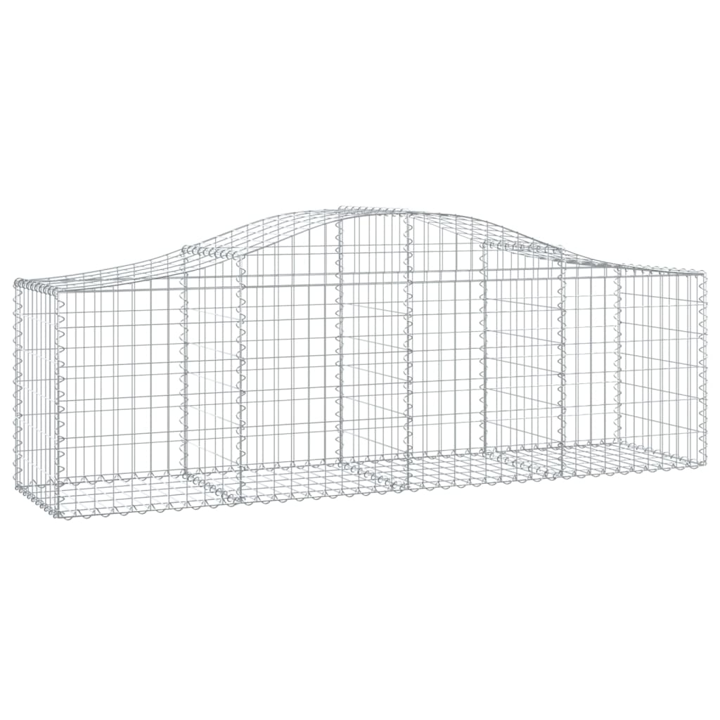 Cesti Gabbioni ad Arco 5 pz 200x50x60/80 cm Ferro Zincato