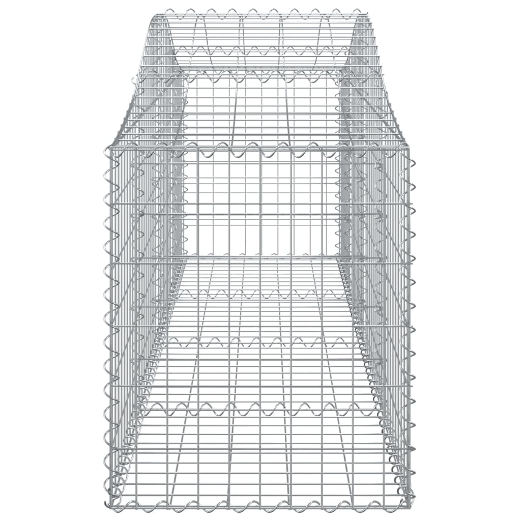 Cesti Gabbioni ad Arco 5 pz 200x50x60/80 cm Ferro Zincato