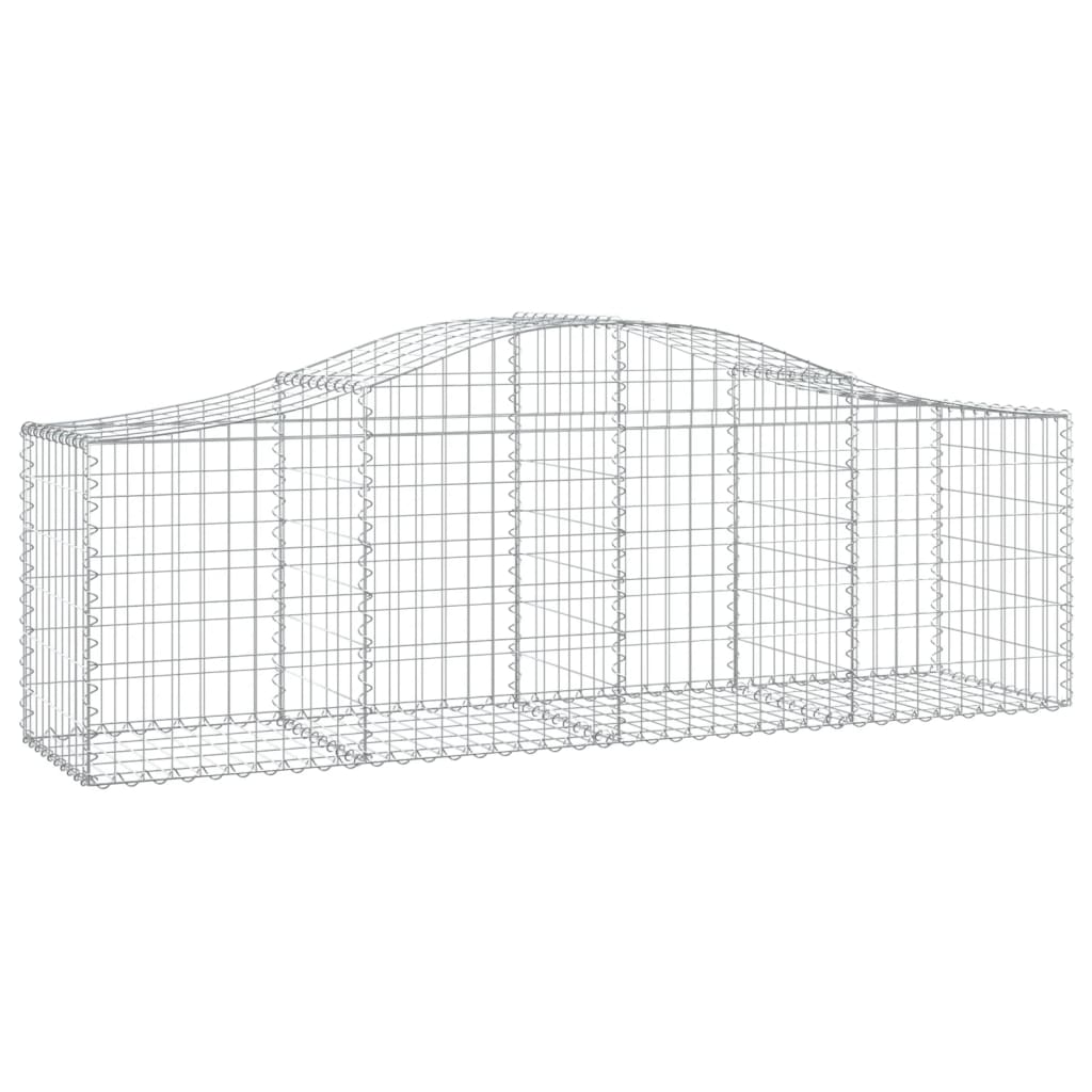 Cesti Gabbioni ad Arco 8 pz 200x50x60/80 cm Ferro Zincato