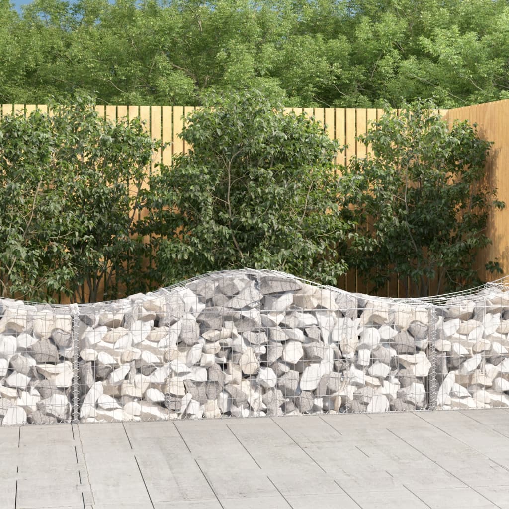 Cesti Gabbioni ad Arco 10 pz 200x50x60/80 cm Ferro Zincato