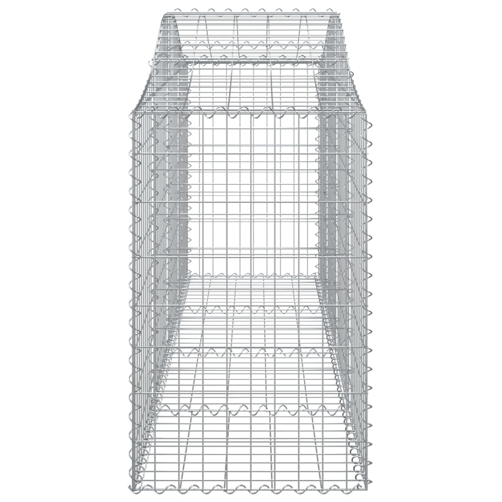 Cesti Gabbioni ad Arco 14 pz 200x50x80/100 cm Ferro Zincato