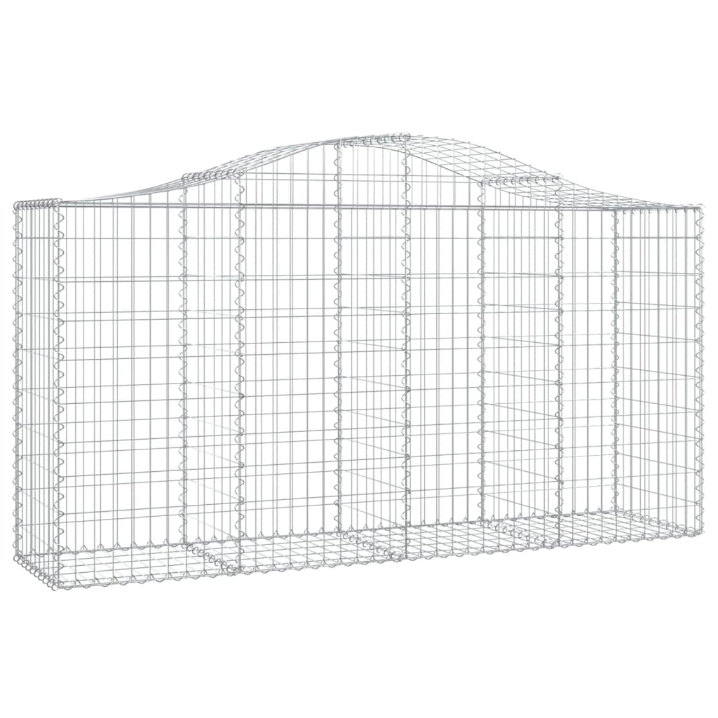 Cesti Gabbioni ad Arco 4 pz 200x50x100/120 cm Ferro Zincato