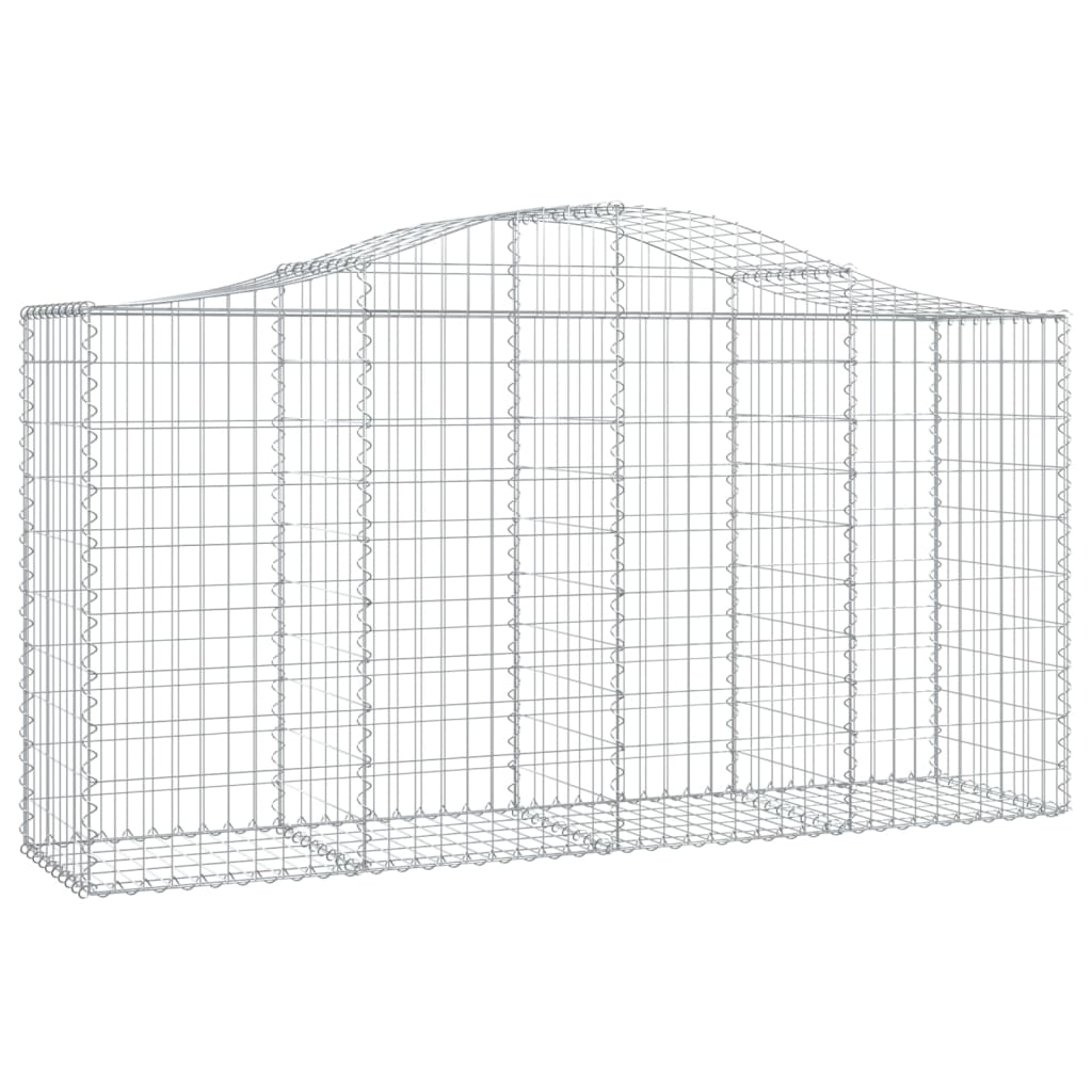 Cesti Gabbioni ad Arco 5 pz 200x50x100/120 cm Ferro Zincato