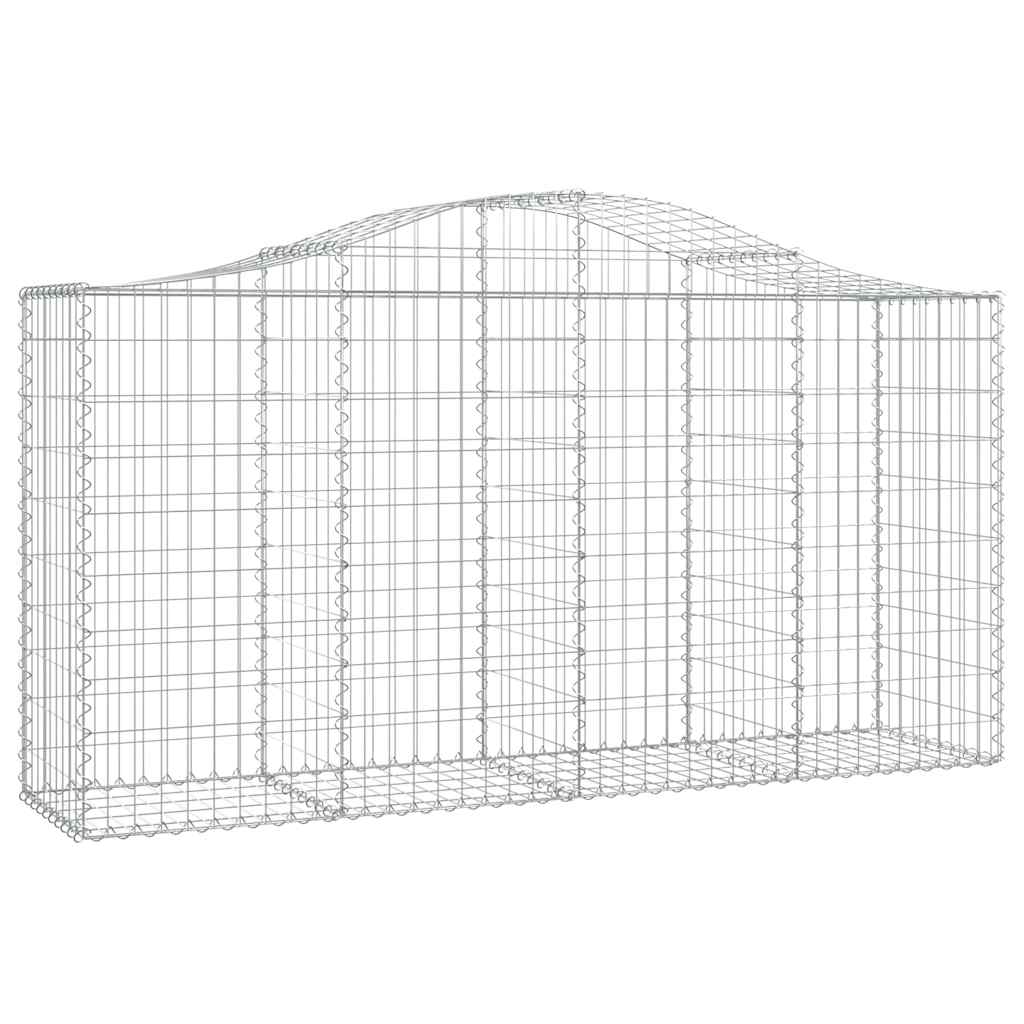 Cesti Gabbioni ad Arco 8 pz 200x50x100/120 cm Ferro Zincato