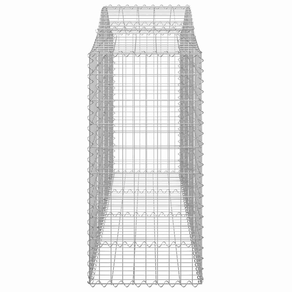 Cesti Gabbioni ad Arco 8 pz 200x50x100/120 cm Ferro Zincato